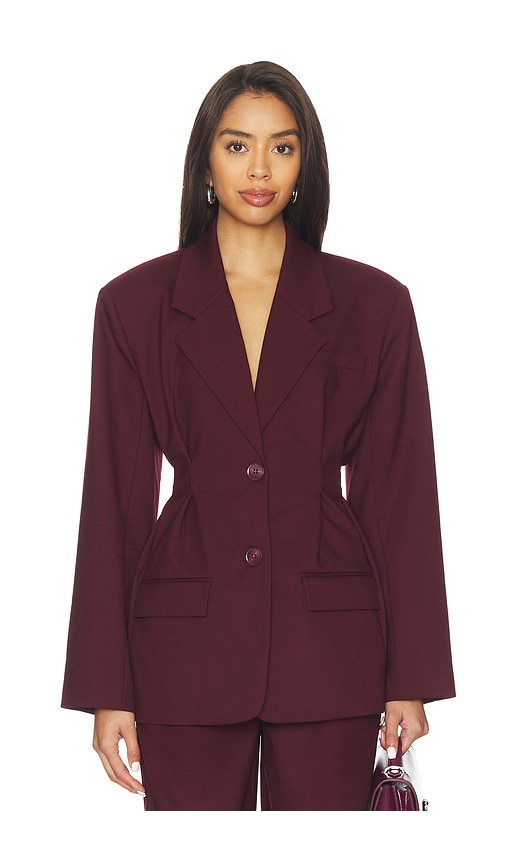 Gestuz Paula Waist Blazer In Burgundy
