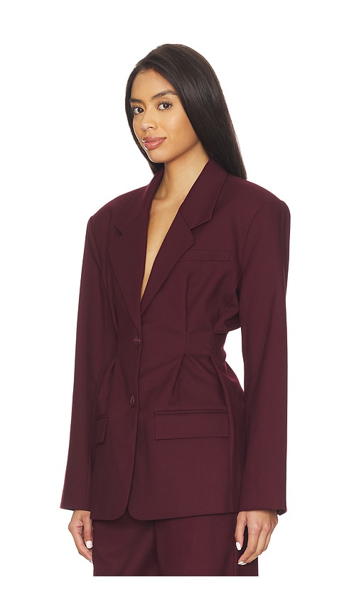 Gestuz Paula Waist Blazer In Burgundy