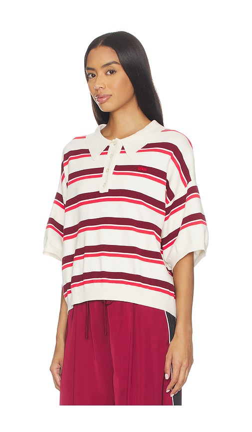 Gestuz Taia Short Sleeve Polo Pullover In Multi