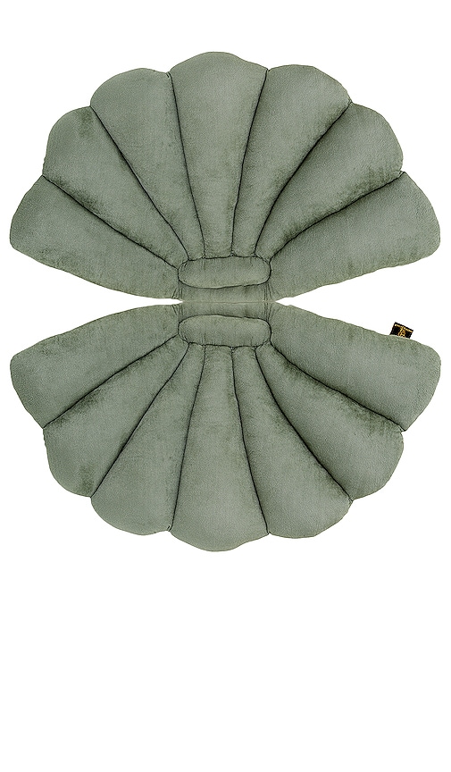 Garden Glory Shell Cushion in Eucalyptus