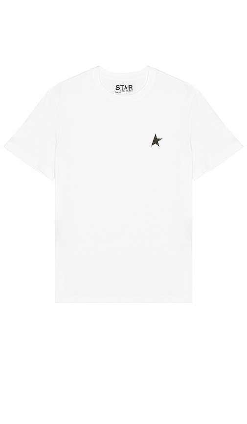Golden Goose Star M's Regular T-Shirt in Optic White & Black | REVOLVE