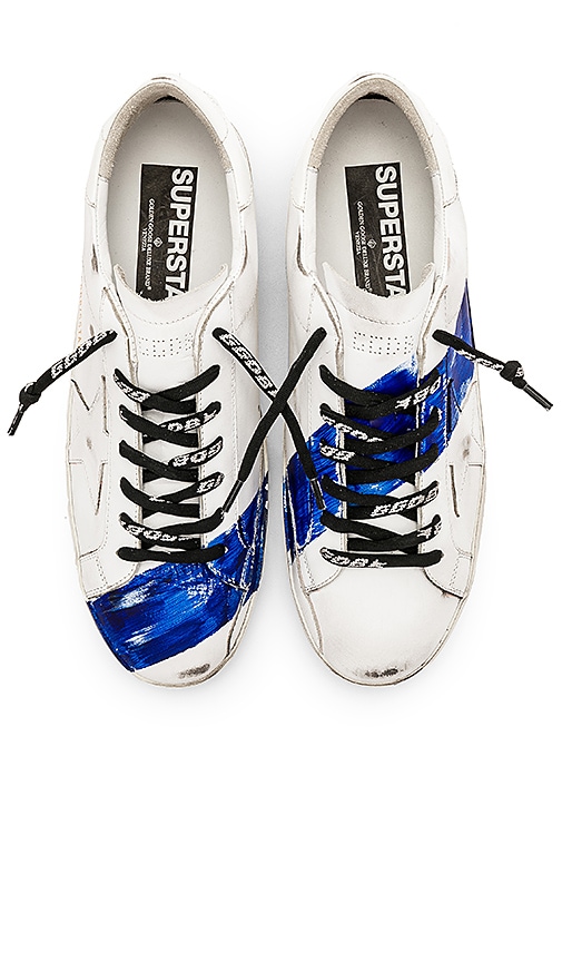 golden goose white and blue