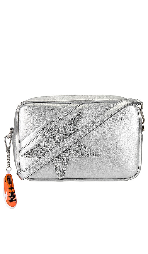 ☆GOLDEN GOOSE ☆STAR BAG☆ Star Bag in glossy black leather with tone-on-tone star