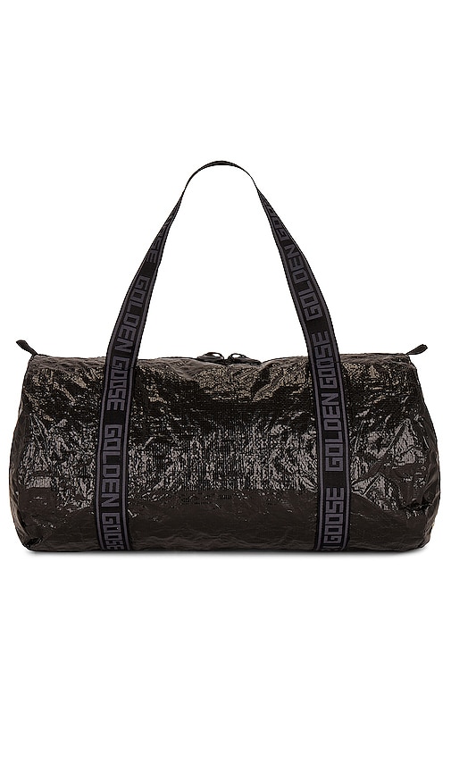Golden Goose Black + White Wool Jacquard Monogram Duffle Bag — Etc