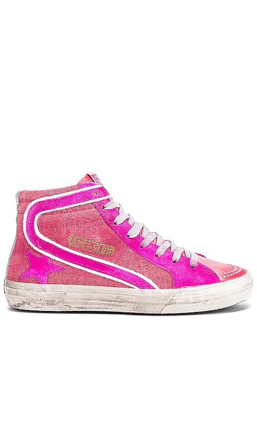 Slide Sneaker in Highlighter Pink 