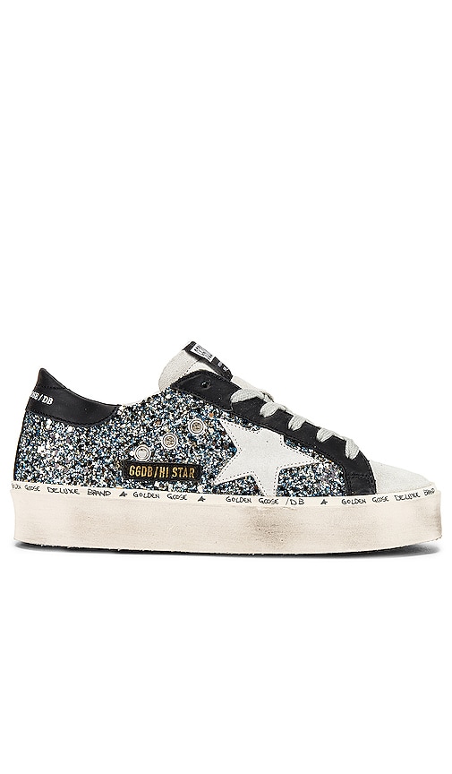 golden goose sneakers black glitter