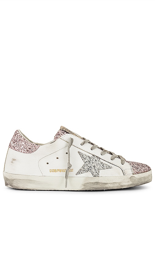 Golden Goose X REVOLVE Superstar Sneaker in Light Pink, White, & Silver ...
