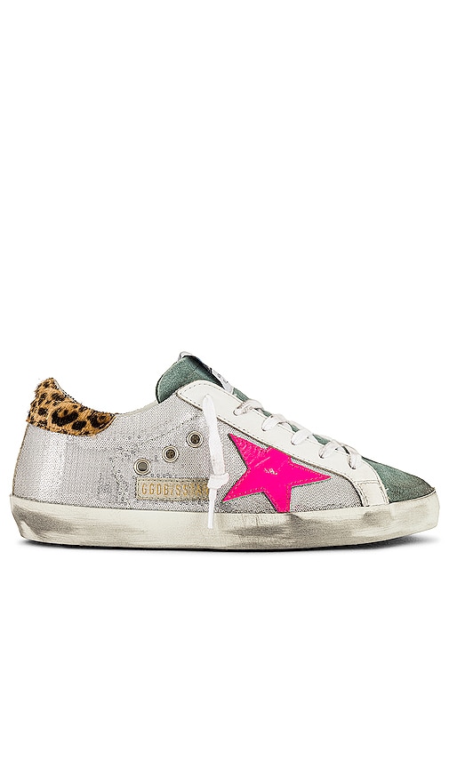 Golden Goose Superstar Sneaker In White Pink Turquoise & Leo ModeSens