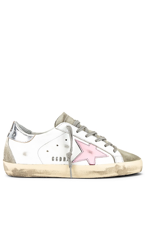 Golden Goose Superstar Sneaker in White, Ice, Orchid Pink, & Silver ...