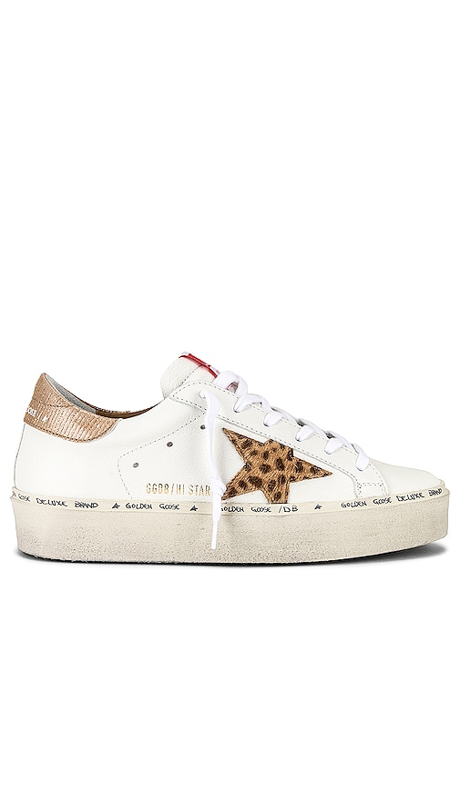 Golden goose white and gold best sale hi star