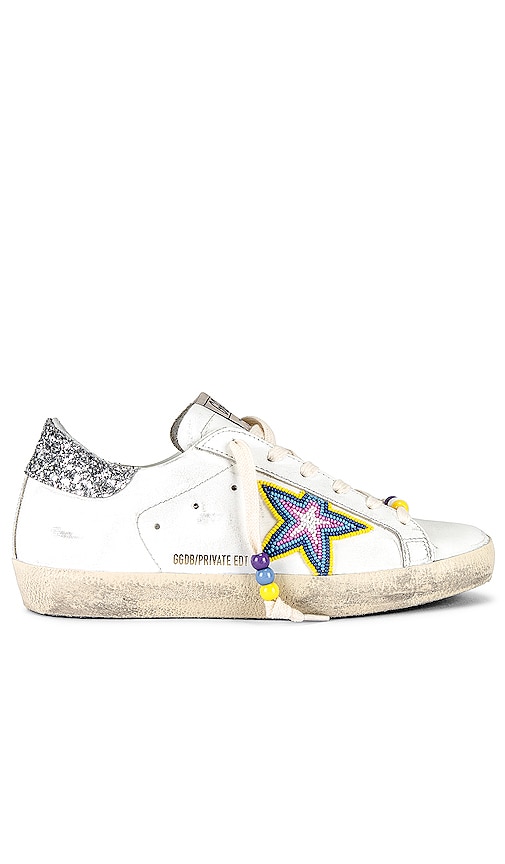Golden Goose x REVOLVE Superstar Sneaker in White, Multicolor, & Silver