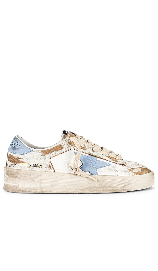 Golden Goose Stardan Sneaker in White & Blue Fog