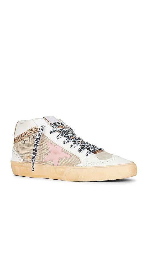 Shop Golden Goose X Revolve Mid Star Sneaker In Pink & Gold