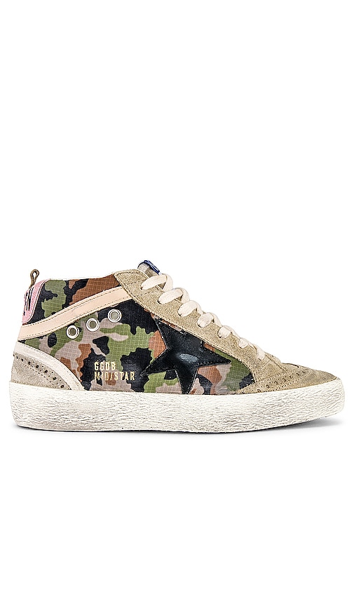 Golden Goose Mid Star Sneaker in Taupe.