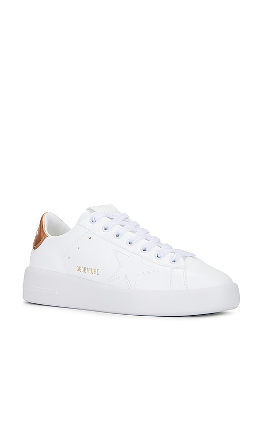 Shop Golden Goose Pure Star Sneaker In White & Bronze