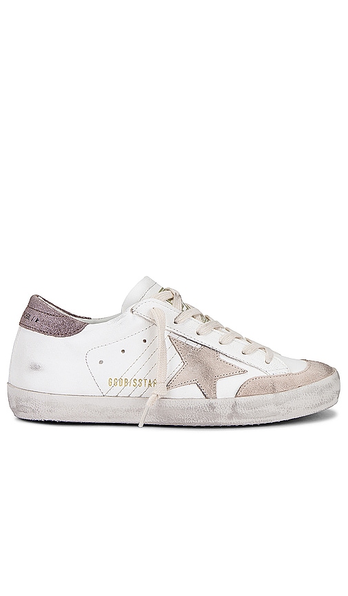 Shop Golden Goose Super Star Sneaker In White  Beige  & Light Brown