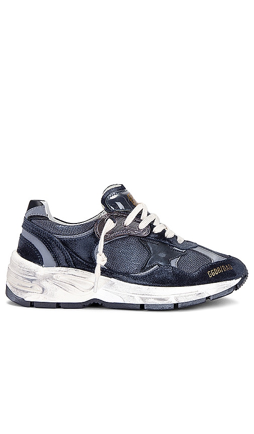 Golden Goose Running Dad Sneaker in Dark Blue, Silver, & Black | REVOLVE