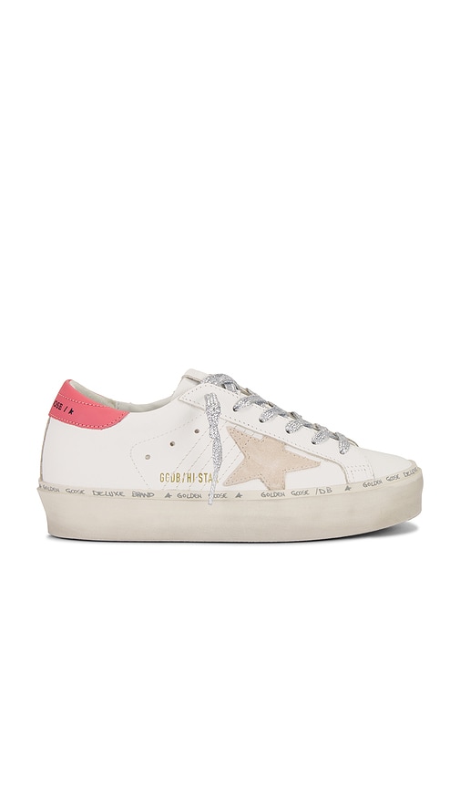 Shop Golden Goose Hi Star Sneaker In White  Taupe  & Mineral Red