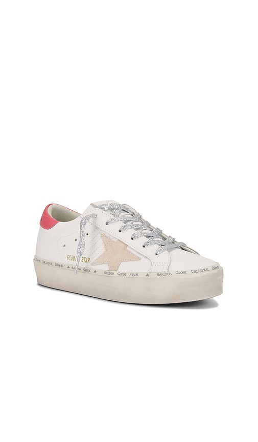 Shop Golden Goose Hi Star Sneaker In White  Taupe  & Mineral Red