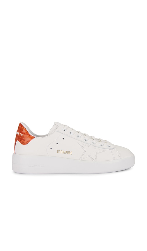 Shop Golden Goose Pure Star Sneaker In White & Orange