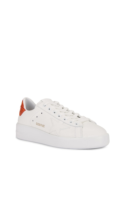 Shop Golden Goose Pure Star Sneaker In White & Orange