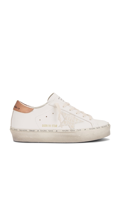 Shop Golden Goose Hi Star Sneaker In White  Butter  & Bronze