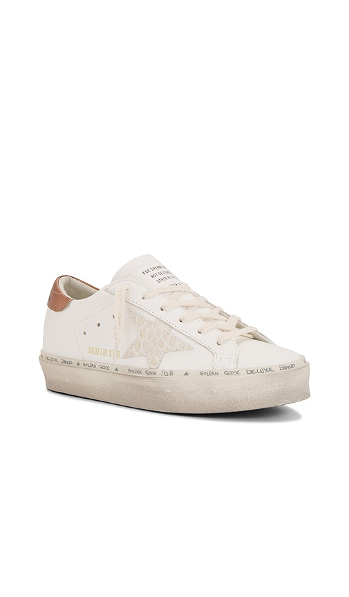 Shop Golden Goose Hi Star Sneaker In White  Butter  & Bronze