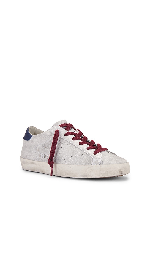 Shop Golden Goose Super Star Sneaker In Metallic Silver