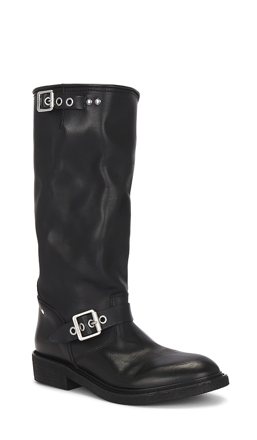 Shop Golden Goose Biker Boot In Black