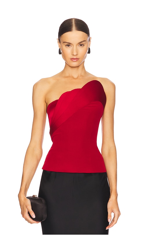 The Erytheia Petal Corset in Red. - size 6 (also in 2, 4, 8)