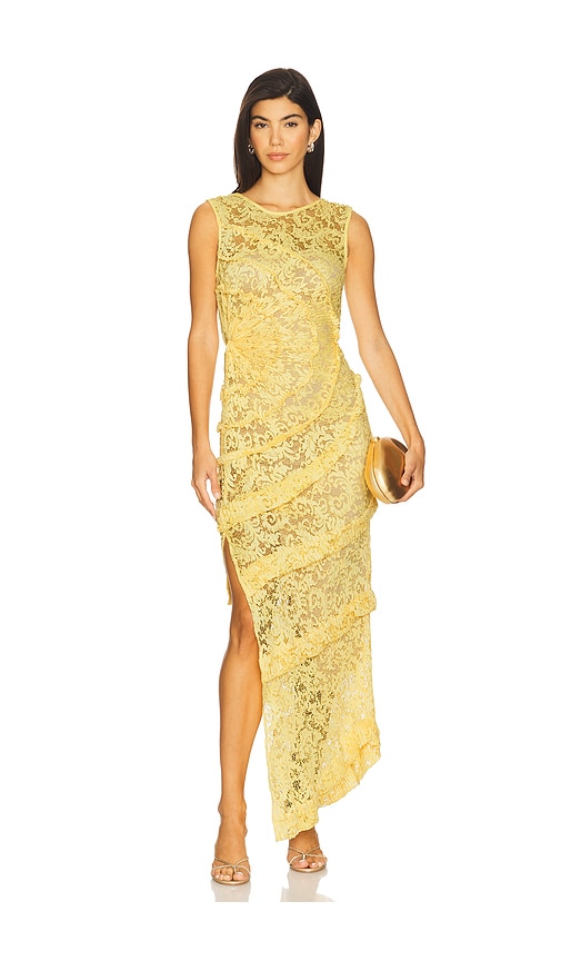 Georgia Hardinge Spiral Dress in Lemon