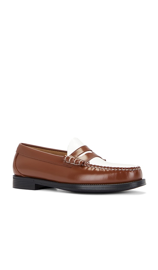 Shop G.h.bass Larson Easy Weejun Fashion In Cognac & White