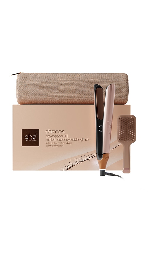 ghd Chronos Styler Gift Set in Cashmere Beige.
