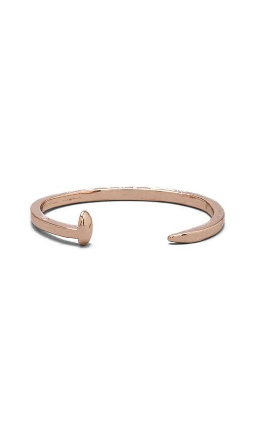 Giles & Brother Skinny Railroad Spike Cuff in Rose Gold Finish