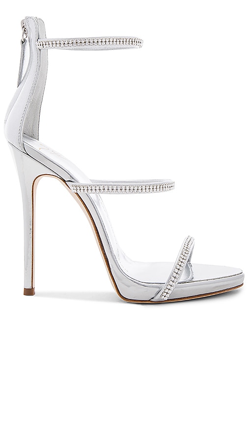 silver giuseppe heels