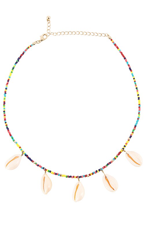 Rainbow Beaded Shell Choker