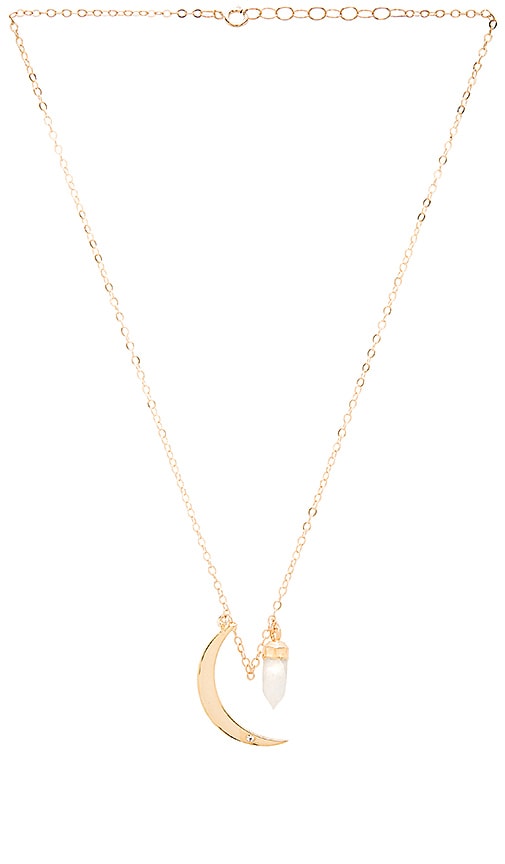 Filled Moonstone Necklace & Moon