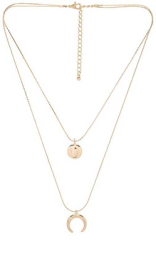 Crescent Full Moon Double Necklace