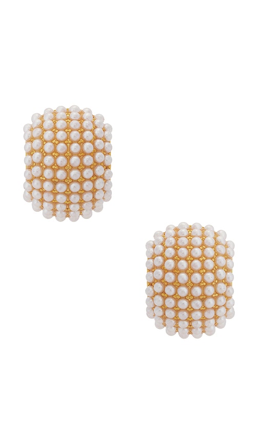 Galley Los Angeles Ellie Earrings in Metallic Gold.