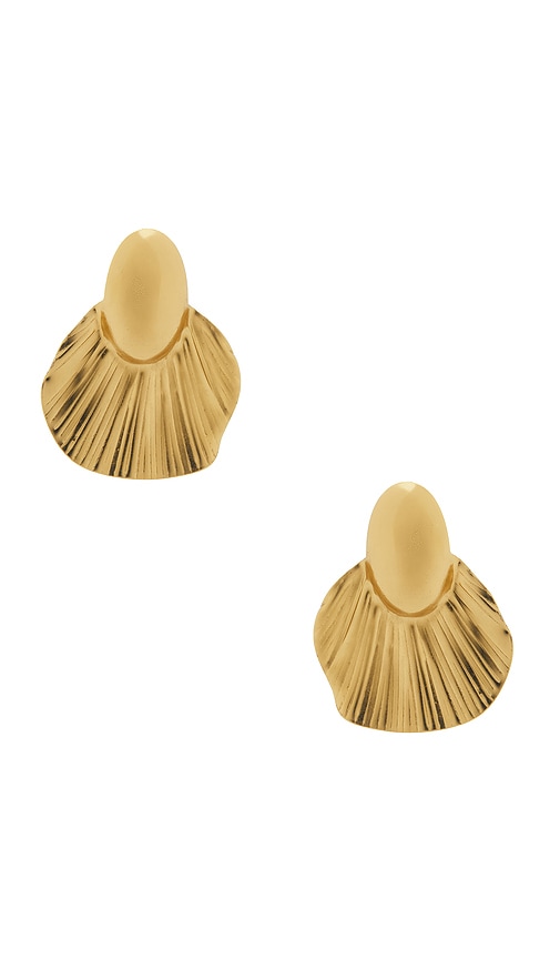 Galley Los Angeles Olivia Earrings in Metallic Gold.