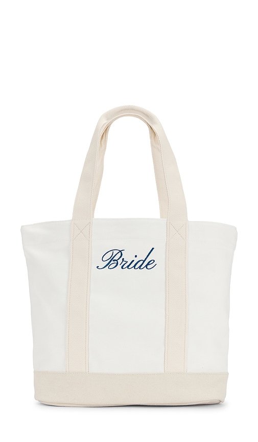 Bridal Canvas Tote Bag in Cream.