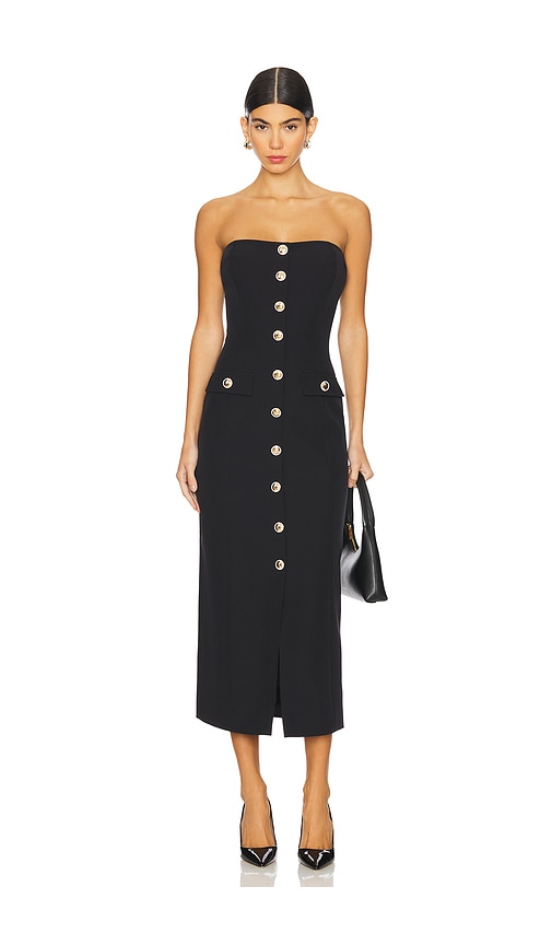 Shop Generation Love Misha Crepe Midi Dress In Black