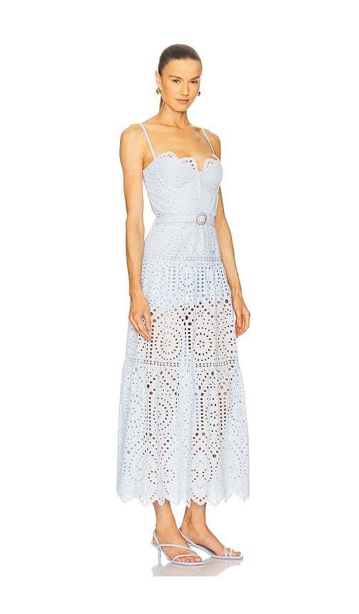 Generation Love Zuria Cotton Eyelet Maxi Dress In Blue