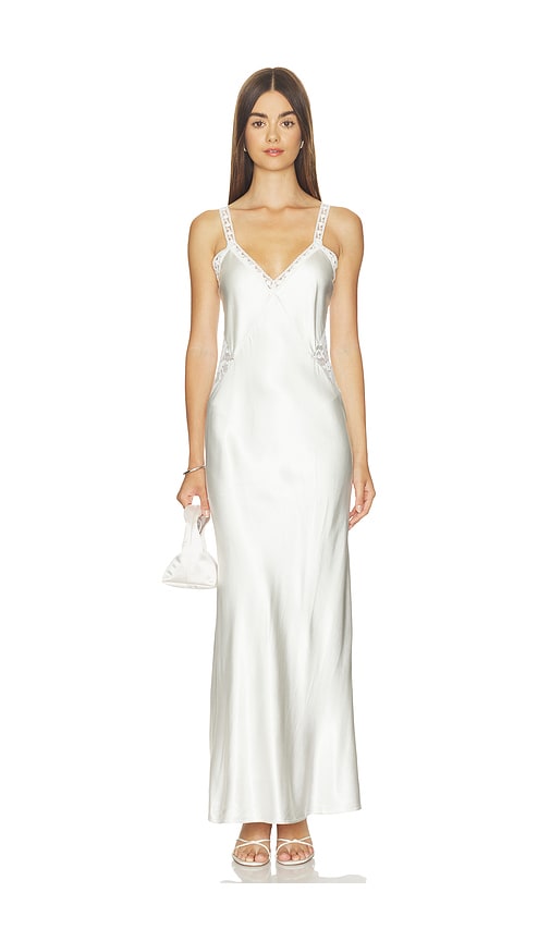 Generation Love Milena Lace Combo Liquid Satin Maxi Dress