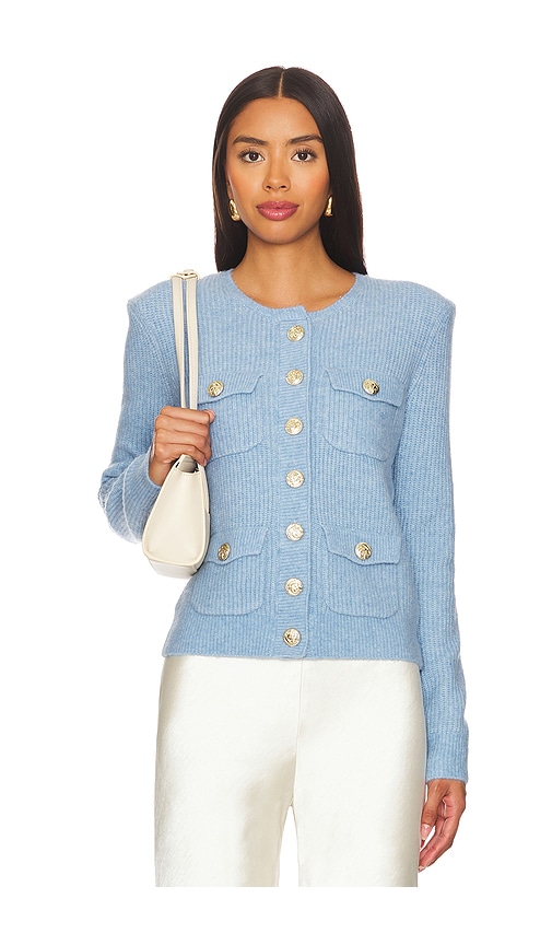Generation Love Ellison Rib Cardigan in Blue