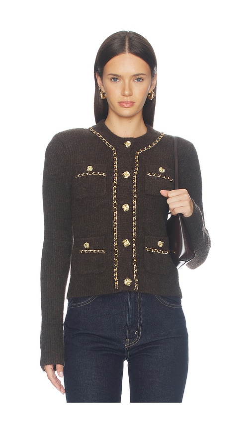 Generation Love Selma Chain Cardigan In Brown
