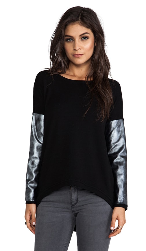Bobo Silver Leather Sweater