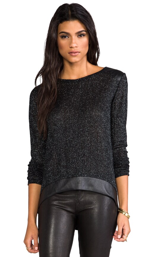 Atticus Metallic Mesh Top