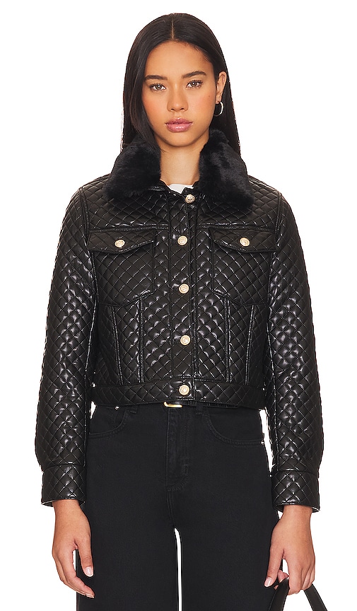 Shop Generation Love Phoenix Faux Fur Jacket In Black
