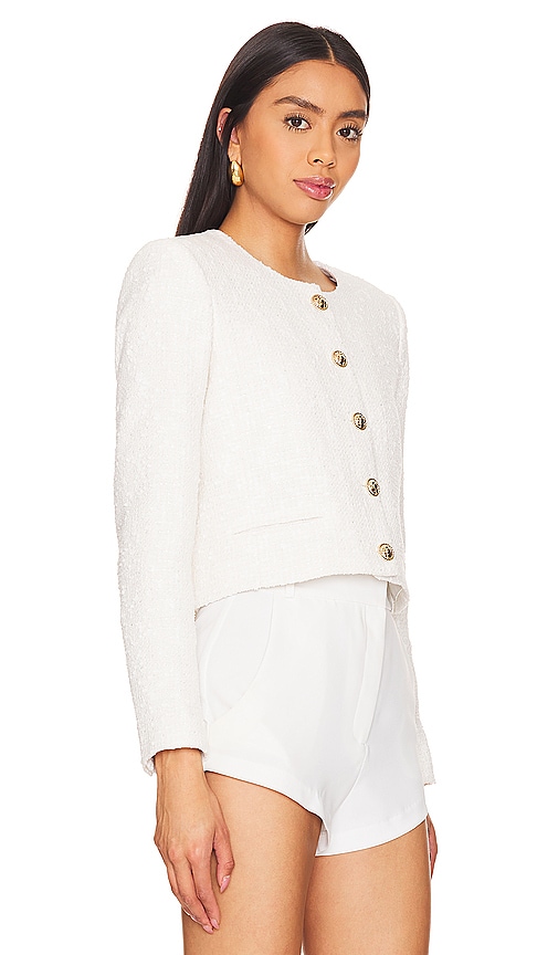 Shop Generation Love Yoonie Tweed Blazer In 白色